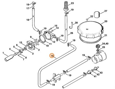Wąż 10x2x830 mm, Stihl 42027089502