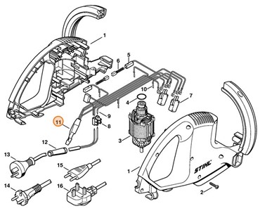 Zespół zatrzymania noży, Stihl 60104301701