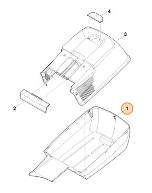 Dolna część kosza na trawę, Stihl 63717039605