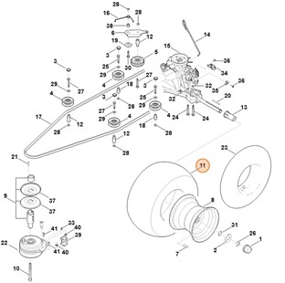 Opona 18x8,5-8, Stihl 61707049525