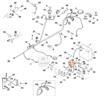 Przewód przekaźnika rozrusznika, Stihl 61654401900