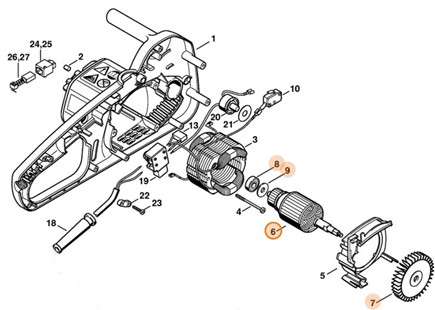 Wirnik 230 V/240 V, Stihl 12086001000