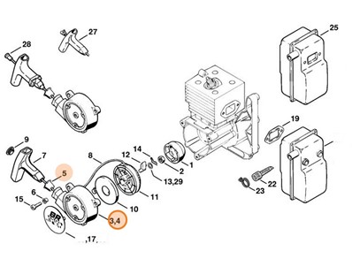 Pokrywa urządzenia rozruchowego, Stihl 42031900406