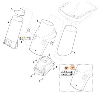 Dolna część leja, Stihl 60117017901