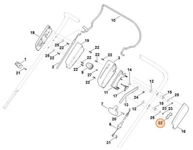 Płyta blokady wysokości, Stihl 62908939705