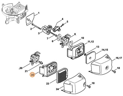 Obudowa filtra, Stihl 42371402802