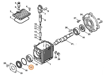 Okrągły pierścień uszczelniający 55,56x3,53, Stihl 96459458233