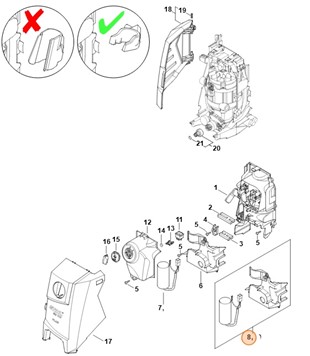 Kondensator z osłoną, Stihl 49506001903