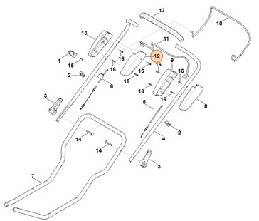 Połówka obudowy, Stihl 63837640602