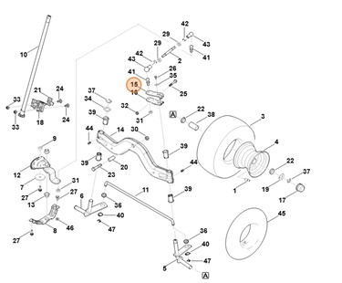 Dźwignia u góry, Stihl 61657036730