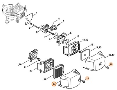 Pokrywa filtra, Stihl 42371401002