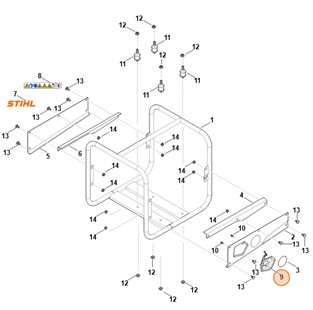 Pokrywa z wyłącznikiem, Stihl VB037033500