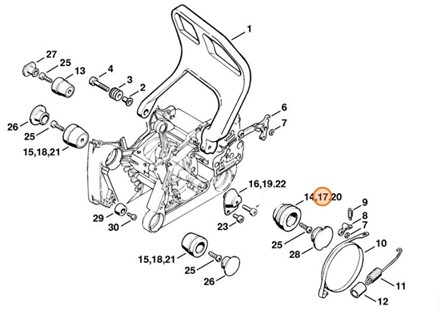 Amortyzator pierścieniowy 1122/02, Stihl 11227909902