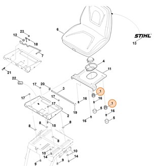 Sprężyna dociskowa, Stihl 61407036400