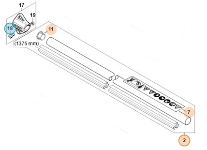 Wysięgnik Ø 25,4 mm x 1,496 m, Stihl 41477107115