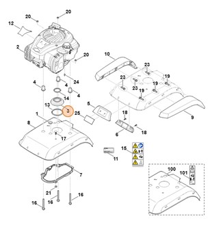 Pierścień uszczelniający, Stihl 62417161900