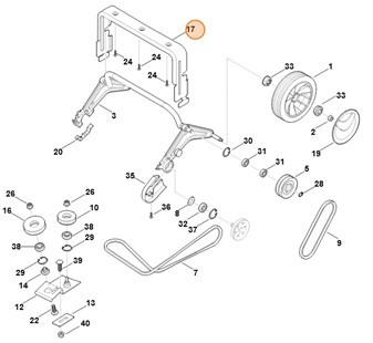 Uchwyt osi, Stihl 62907632800