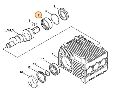 Łożysko igłowe 45x52x16, Stihl 95130035070
