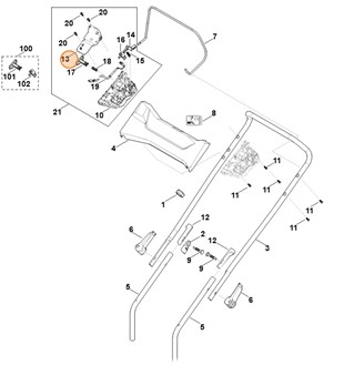 Górna część obudowy (skrzynka sterownicza), Stihl WA404325100